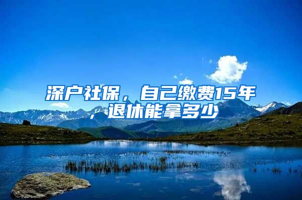 深户社保，自己缴费15年，退休能拿多少