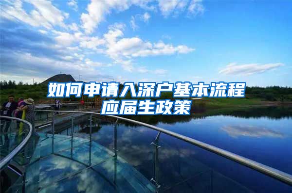 如何申请入深户基本流程应届生政策
