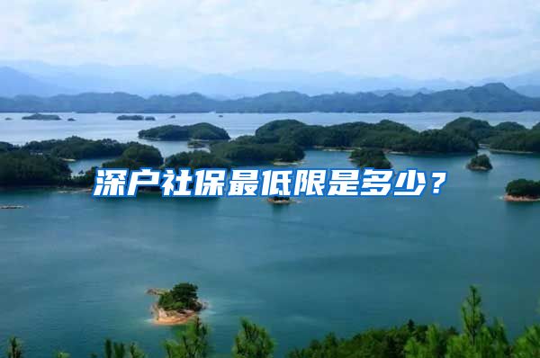 深户社保最低限是多少？