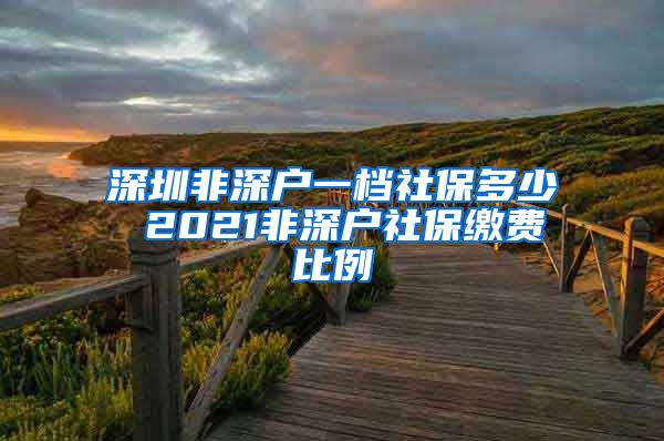 深圳非深户一档社保多少 2021非深户社保缴费比例