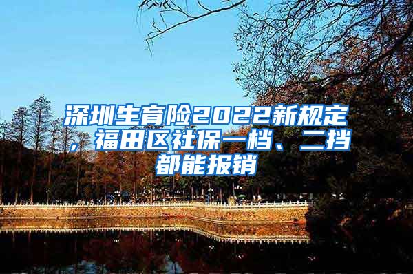 深圳生育险2022新规定，福田区社保一档、二挡都能报销