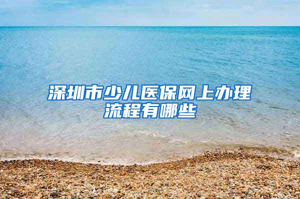 深圳市少儿医保网上办理流程有哪些