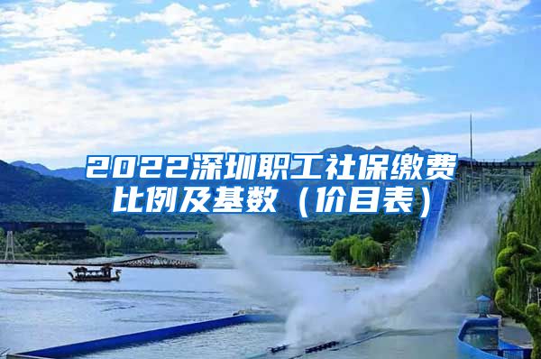 2022深圳职工社保缴费比例及基数（价目表）