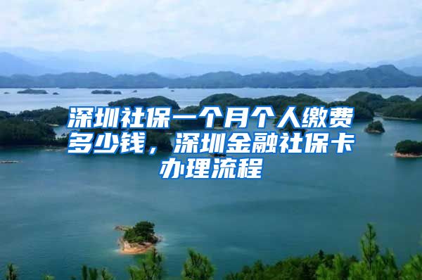 深圳社保一个月个人缴费多少钱，深圳金融社保卡办理流程