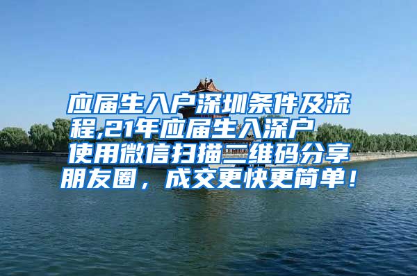 应届生入户深圳条件及流程,21年应届生入深户  使用微信扫描二维码分享朋友圈，成交更快更简单！