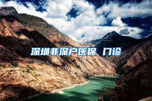 深圳非深户医保 门诊