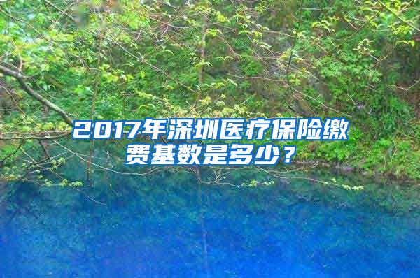 2017年深圳医疗保险缴费基数是多少？