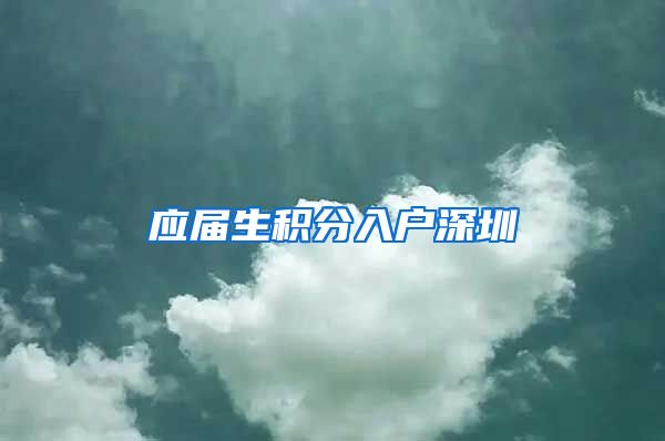 应届生积分入户深圳