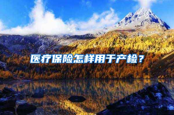 医疗保险怎样用于产检？