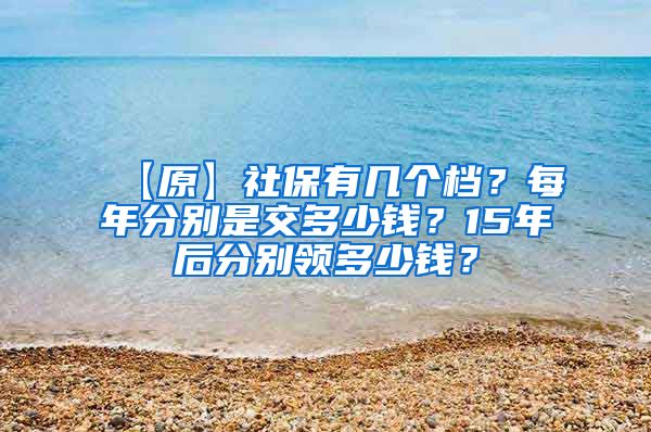 【原】社保有几个档？每年分别是交多少钱？15年后分别领多少钱？