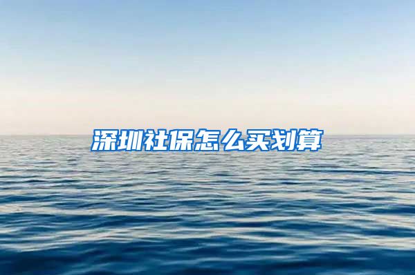 深圳社保怎么买划算