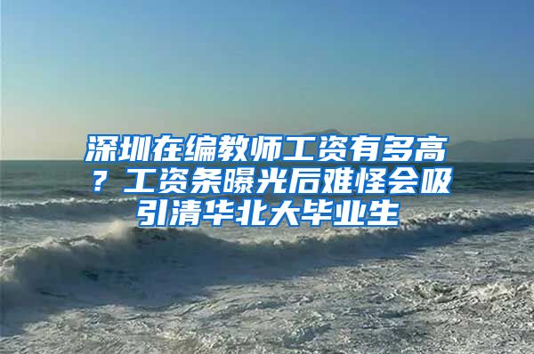 深圳在编教师工资有多高？工资条曝光后难怪会吸引清华北大毕业生