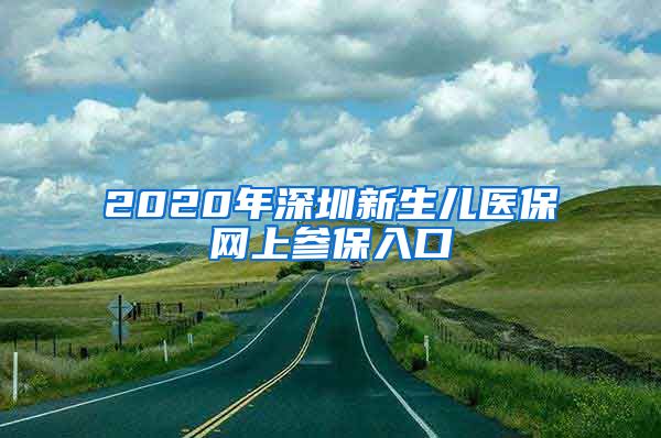 2020年深圳新生儿医保网上参保入口