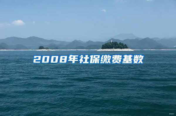 2008年社保缴费基数