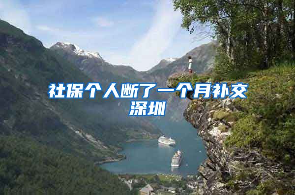 社保个人断了一个月补交深圳