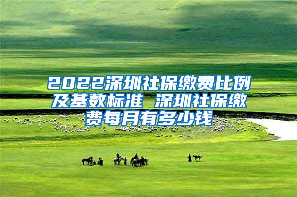 2022深圳社保缴费比例及基数标准 深圳社保缴费每月有多少钱