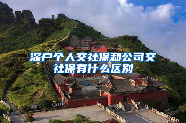 深户个人交社保和公司交社保有什么区别