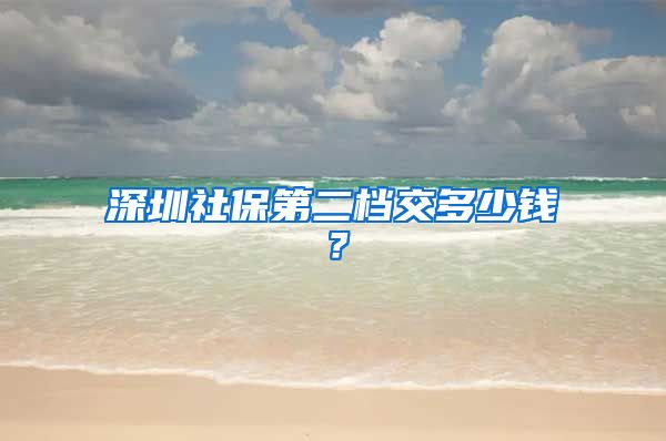 深圳社保第二档交多少钱？