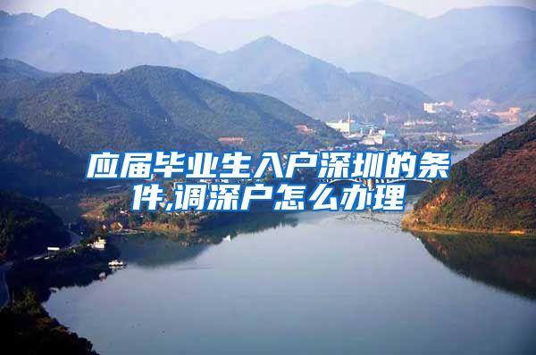 应届毕业生入户深圳的条件,调深户怎么办理
