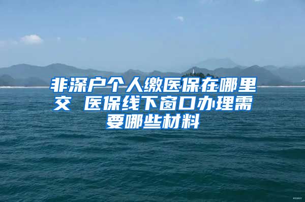 非深户个人缴医保在哪里交 医保线下窗口办理需要哪些材料