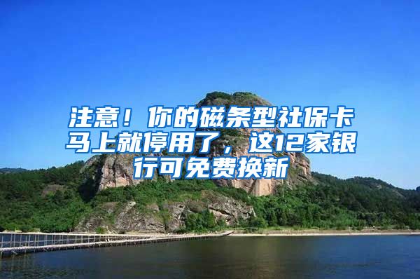 注意！你的磁条型社保卡马上就停用了，这12家银行可免费换新