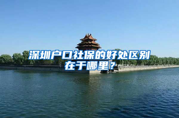 深圳户口社保的好处区别在于哪里？