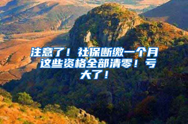 注意了！社保断缴一个月 这些资格全部清零！亏大了！
