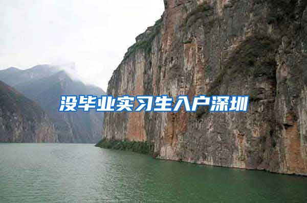 没毕业实习生入户深圳