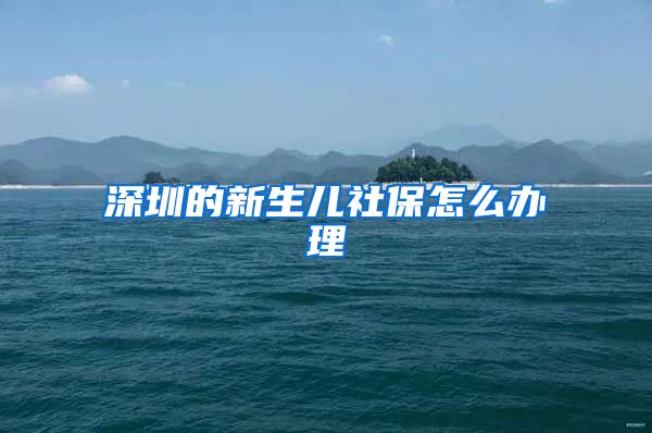 深圳的新生儿社保怎么办理