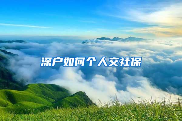 深户如何个人交社保