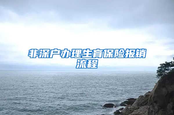 非深户办理生育保险报销流程
