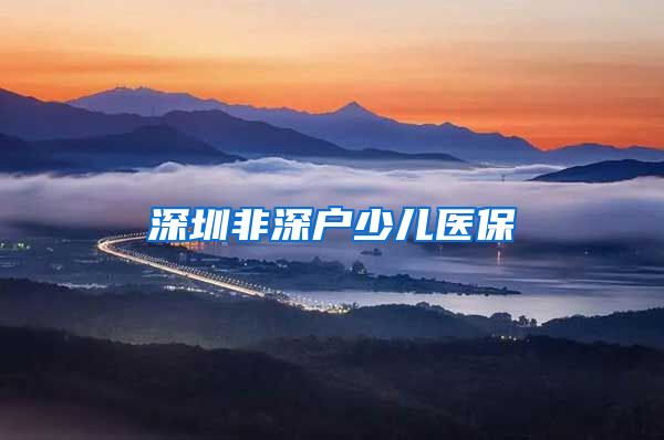 深圳非深户少儿医保