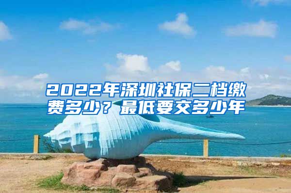 2022年深圳社保二档缴费多少？最低要交多少年
