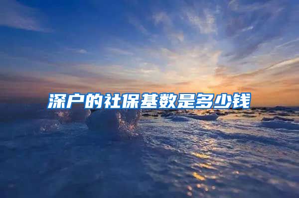 深户的社保基数是多少钱
