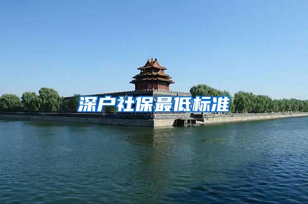 深户社保最低标准