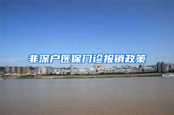 非深户医保门诊报销政策