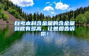 自考本科含金量的含金量到底有多高，让世图告诉你！