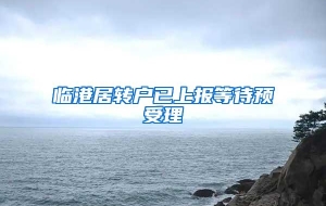 临港居转户已上报等待预受理