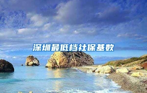 深圳最低档社保基数