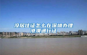 没居住证怎么在深圳办理港澳通行证