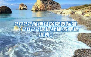 2022深圳社保缴费标准（2022深圳社保缴费标准表）