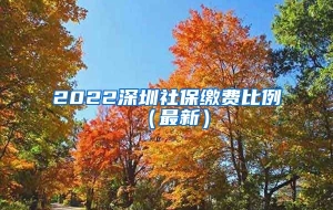 2022深圳社保缴费比例（最新）