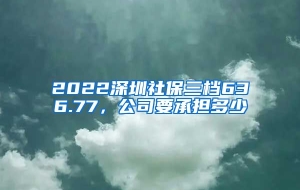 2022深圳社保三档636.77，公司要承担多少