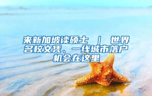 来新加坡读硕士 ｜ 世界名校文凭、一线城市落户机会在这里