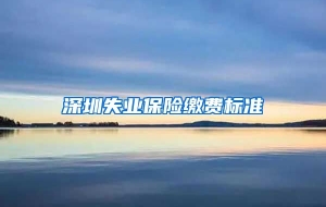 深圳失业保险缴费标准