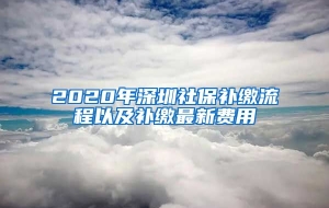 2020年深圳社保补缴流程以及补缴最新费用