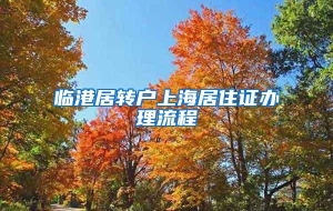 临港居转户上海居住证办理流程