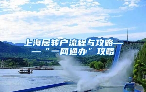 上海居转户流程与攻略——“一网通办”攻略