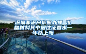深圳非深户护照办理 准备材料其中居住证要求一年以上吗