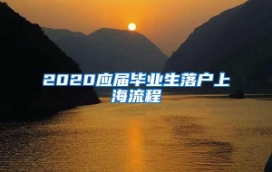 2020应届毕业生落户上海流程
